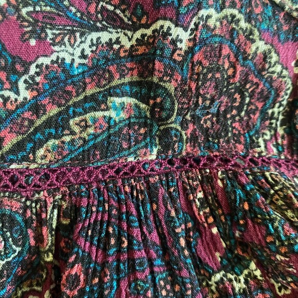 American Eagle Purple Paisley Print Dress Women's XXS - Picture 7 of 13